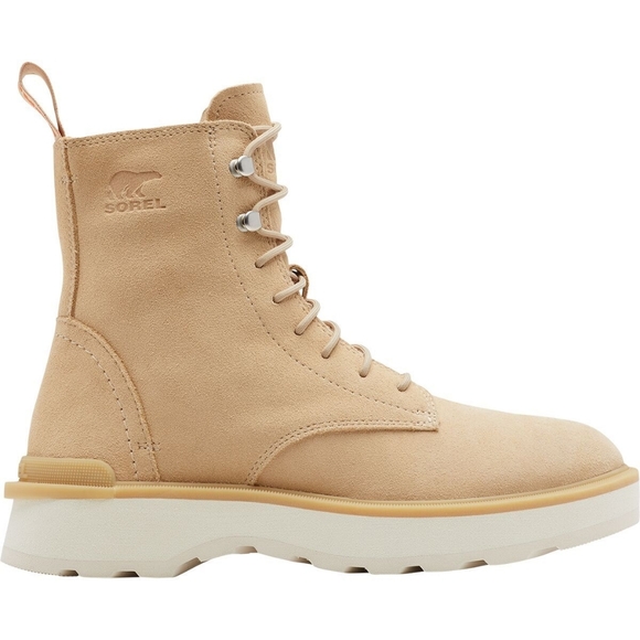 SOREL Women's Size 10.5 Beige Hi-Line Lace-Up Mid-Shaft Lug-Sole Booties New - Picture 1 of 10